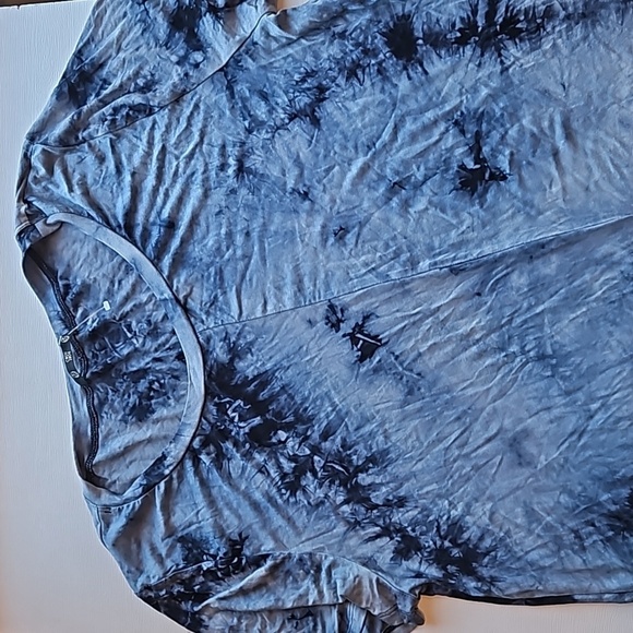 Coin 1804 Anthropologie Blue and Blue Tie Dye Tunic Dress Beach Coverup 2X NWOT - Picture 2 of 7